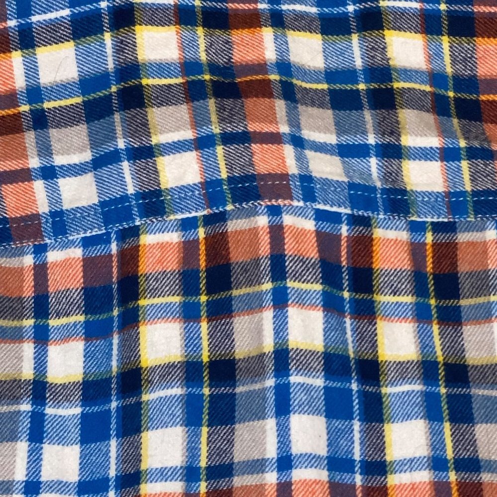 The Gap Plaid Flannel Vintage Blue Size Small Mens Dress Shirt Cotton Casual - Picture 7 of 8
